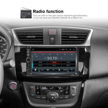 Podofo 2din avtoradio Android Multimedijski Predvajalnik, 7-Palčni Universal Auto Stereo za Nissan Hyundai Kia Toyata Chevrolet Ford Mazda