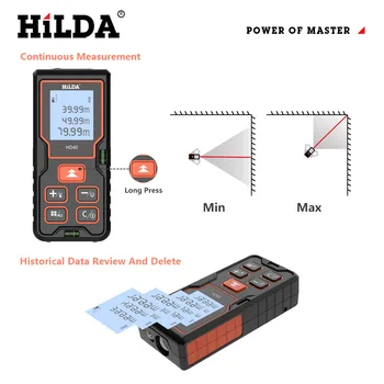 HILDA Laser Rangefinder Distance Meter 100M Finder ukrepih za krepitev Vladar laser trak območju naprave rulerfinder graditi ukrep