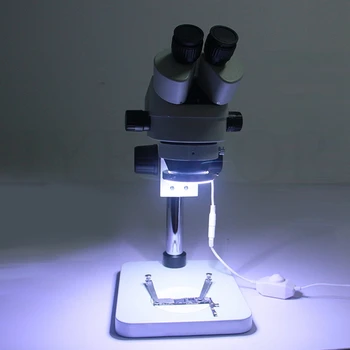 Ultra-Tanek Visoko Svetlost 60 LED Nastavljiva Obroč Svetlobe luč za ostrenje Lučka Za STEREO ZOOM Mikroskop, Vmesnik USB Prenosni