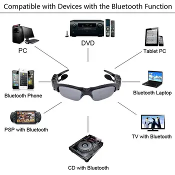 Bluetooth 4.1 sončna Očala, Slušalke Prostem Očala Uho Vtič Stereo Glasbe Brezžične Slušalke z Mikrofonom Za Pametni telefon