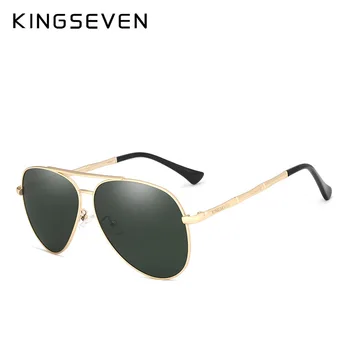 KINGSEVEN 2019Brand Novo Polarizirana sončna Očala Moških Pilotni Interval Design Srebrni Okvir sončna Očala Za Moške/Ženske N7953