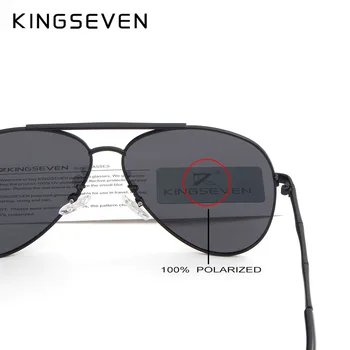 KINGSEVEN 2019Brand Novo Polarizirana sončna Očala Moških Pilotni Interval Design Srebrni Okvir sončna Očala Za Moške/Ženske N7953