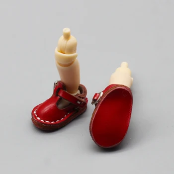 2.3 cm mini čevlji za obitsu OB11 BJD 11 CM lutka, Srčkan, športni čevlji žogo skupnih lutka Ročno izdelane usnjene čevlje
