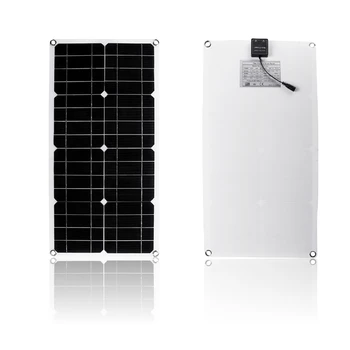 100W Mono Solarni Panel Monokristalne Dvojno podatkovnega kabla USB je Baterija Prilagodljiv Polnilnik Kampiranje