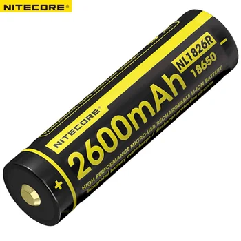Nitecore NL1826R 2600mAh 3,6 V Mikro-USB za Polnjenje Li-ionska 18650 Bateriji s Polnjenje Vrata