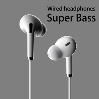 AZiMiYO Ušesu telefon ADS1 Slušalke Z vgrajenim Mikrofonom 3,5 mm V Uho Bas Žične Slušalke za ipad, iPhone 6 6S Plus 5S 5 MP 4