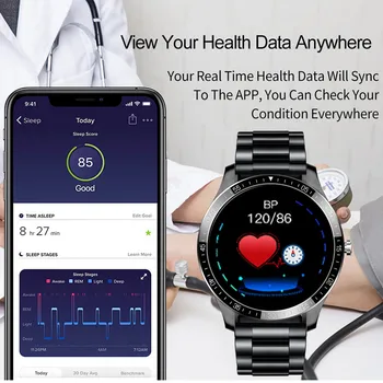 LIGE Pametno Gledati Moške smartwatch Nepremočljiva Športna Fitnes Watch Srčni utrip, Krvni Tlak Monitor Jekla pasu Reloj Inteligente