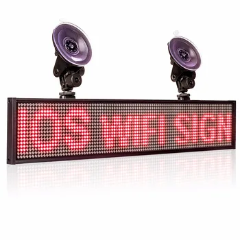 50 cm P5mm WIFI Zaprtih prostorih LED Znaki Plošča 12v Avto Pomikanjem Oglas Sporočilo Odbor SMD Zaslon Podporo iOS Telefonski Vhod +2 Bedak