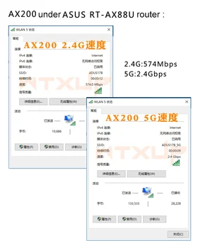 2973Mbps Dual Band PCI-E Omrežna Kartica Za AX200NGW PCIE Wifi 6 Kartica 802.11 ac/ax Bluetooth5.0 za Win10 MU-MIMO Namizje AX200