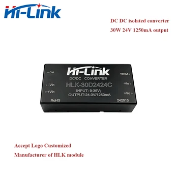 Hi-Link 24V 1.25 izhod mini dc dc korak navzdol modul 9-36V Vnos HLK-30D2424C 91% učinkovitost izolirane dc dc