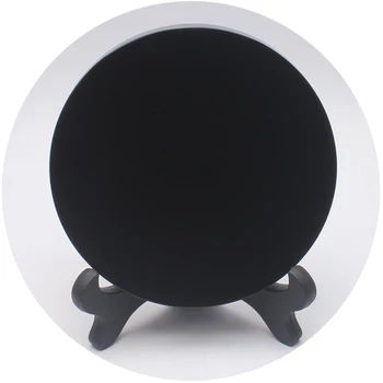 Naravni črni obsidian kamen krog disk okroglo ploščo fengshui ogledalo za domačo pisarno dekor