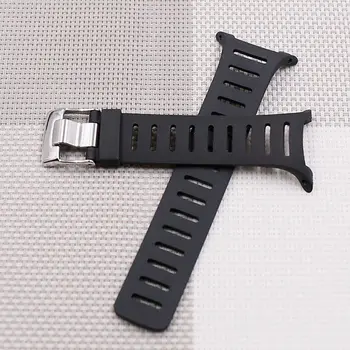 Mehke Gume Watch Band Kovinsko Sponko za Zapestje Traku za SUUNTO T1 T1C T3 T3C T3D T4C T4D T Serije Smart Watch Dodatki
