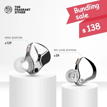 TFZ HI-fi Slušalke Primerne 3,5 mm Vtič Glasbo, Slušalke KRALJ EDITION + MYLOVE Edition Vezane Prodaje Monitor čepkov za telefon