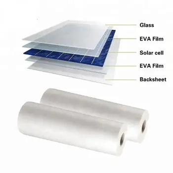 Sončne celice, EVA film, ki se uporablja za fotovoltaični modul embalaže, debeline 0.35 mm solarnimi diy