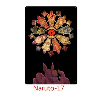 Retro Kovinski Tin Prijavite Plakat Anime Naruto Kovinski Znak Objave Matične Plošče, Kovinske Vintage Doma Dekor Wall Art Bar Dekoracijo