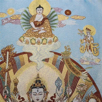 Tibet Nepal Thangka portret brocade barvanje svile vere Thangka vezenje slika Qianshou Guanyin 8