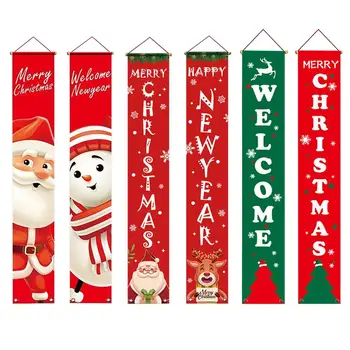 Santa Claus Snežaka Banner Božični Dekor Za Dom Vesel Božič Vrata Dekor 2020 Okras Božič Srečno Novo Leto 2021 Navidad