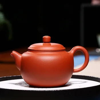 Yixing ročno izdelan po meri logo slekel rude qing cementa violet arenaceous krog rima pot čajnik priporočljivo agent online