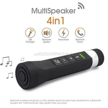 4 v 1 MultiSpeaker Zunanji Brezžični Bluetooth Zvočnik Svetilko, Baklo Moč Banka Podpira TF FM Jy23 19 Dropship