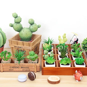 DIY Starinsko Leseno manjše izdelke Posodo Kozmetika Organizator Nakit Škatla za Shranjevanje Doma Dekor Lesene Sočna planter