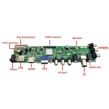 Komplet Za N156BGE-L41 Signal krmilnik odbor digitalni daljinski DVB-T, DVB-T2 WLED VGA AV LEDTV LVDS USB HDMI 40pin 1366 X 768 15.6