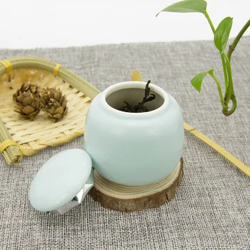 Modra Nepredušno 30 g Matcha Caddy Porcelana Mini Čaj Prazne posode za Shranjevanje Matcha Čaj v Prahu Lahko Sladkorja Caddy Kitajska Jar Dekoracijo