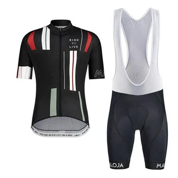 Maloja moških pro team poletje kratek sleeve kolesarjenje jersey set bib hlače maillot ciclismo hombre enotna kolesarska MTB oblačila