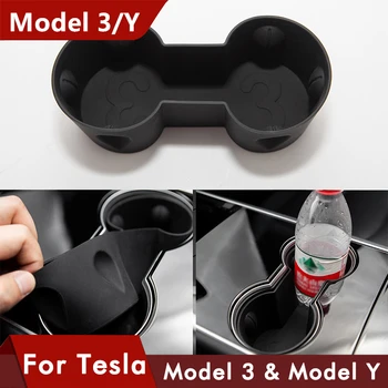TEFUN Vode Držalo Za Tesla Model 3 Center Pribor Vode, ki so Dokaz Avto Coasters Za Tesla Model Y Avto Model3