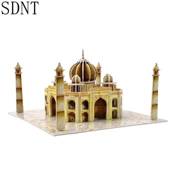 Taj Mahal Stavbe Kartonske 3D Puzzle Otroci Igrače Igra Hobi DIY Svetovno Znanih Znamenitosti Model Kompleti za Otroke Izobraževalne Igrače