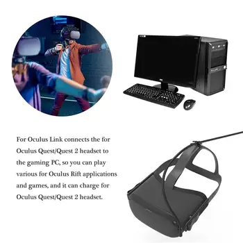 5M Podatkov Line napajalni Kabel za Oculus Prizadevanju/2 Link VR Slušalke USB 3.1 Tip C Prenos Podatkov USB-A Tip-C Kabel VR Accessorise