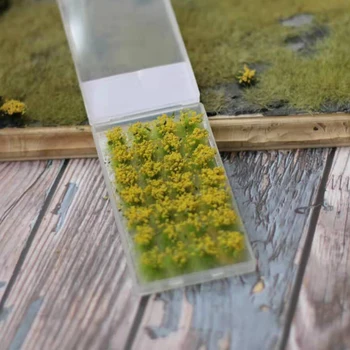 Šopi trave Stavbe Postavitev Pesek Tabela Cvet DIY Miniaturni Vrt Dekor Dnevne Statične Pokrajino Model Pokrajine