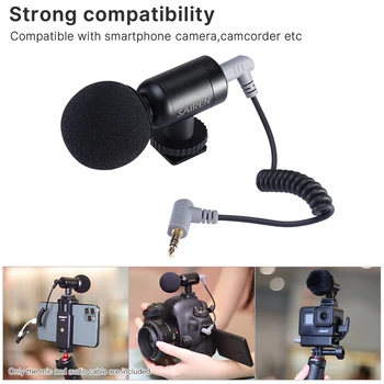 Kondenzatorski Mikrofon Mini Priključek 3,5 mm TRS TRRS Avdio Kabel za GoPro 8/7/6 SLR Fotoaparat Pametni Vlog z Carry Bag vetrobranskega stekla