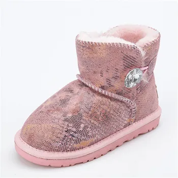 Moda Topla Nepremočljiva Plišastih Otroci Čevlji 2020 Pozimi Otrok Sneg Škornji Fantje Dekleta Pravega Usnja Gleženj Škornji ботинки