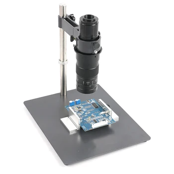 2 v 1, Kovinski Industrijski Digitalni Mikroskop Fotoaparat Tabela Stojalo Držalo za Spajkalno Postajo z Vročim Zrakom Pištolo Za 100X 300X C Nastavek Objektiva
