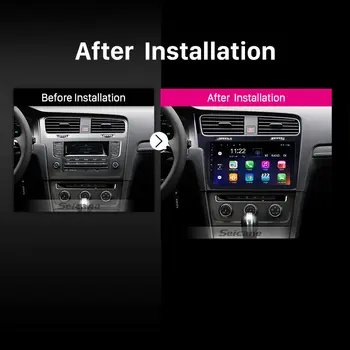Seicane 10.1 palčni Avto Radio Vodja Enote Android 10.0 GPS Navi Igralec za obdobje 2013-VW Volkswagen Golf 7 Volan Nadzor