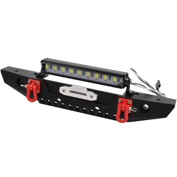 Kovinski Sprednji Odbijač & LED Luč za Traxxas TRX-4 TRX4 Osno Scx10 Scx10 II 90046 90047 1/10 RC Gosenicah Avtomobilski Deli