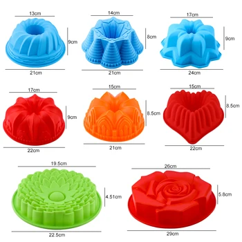 3D Obliko Naključno Barvo Silikonski Pecivo Torto Plesni DIY Peka Sladice Mousse Torta Peko Orodja Umetnosti Torto Peko Pladenj za Orodje Model