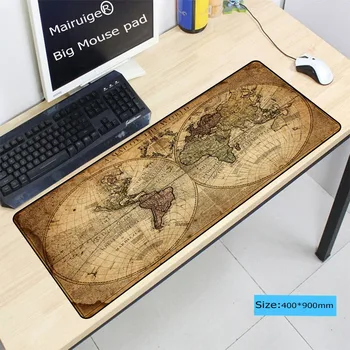 Mairuige Stari Svetovni Zemljevid 400*900*3 mm XXL Velike Mouse pad igralec Mousepad Tipkovnico mat Office Tabela Blazine Doma Dekor Za CSGO DOTA