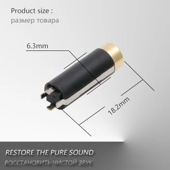 10pcs/lot 4 Poljaki Stereo 3.5 mm Jack Ženski Aluminija Lupine 1/8 palca Vtičnico Audio Žico Priključek za Slušalke Vtičnica za Slušalke