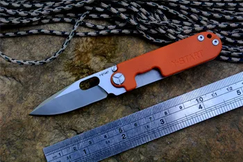 Y-START mini bean žepni nož 440C rezilo G10+Titana ročaj 3 barve z sponka za Vsakodnevno Rezanje in na Prostem