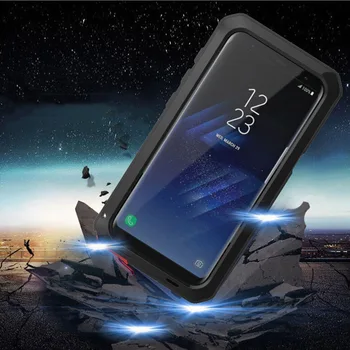 Kovinska Vojaška Anti-Knock Dustproof Shockproof Oklep Ohišje za Samsung Galaxy S8 S9 Plus S7 S6 Rob S5 S4 Opomba 8 5 4 3 S9 Pokrov