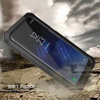 Kovinska Vojaška Anti-Knock Dustproof Shockproof Oklep Ohišje za Samsung Galaxy S8 S9 Plus S7 S6 Rob S5 S4 Opomba 8 5 4 3 S9 Pokrov