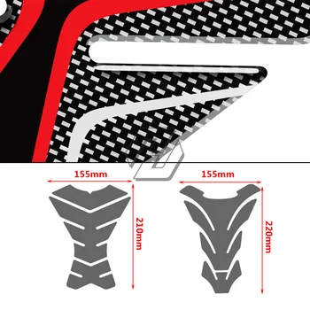 3D Carbon-videz Motocikla Tank Pad Zaščitnik Nalepke Nalepke Primeru za Honda Suzuki Kawasaki Ducati Aprilia RV4 Italija Zastavo Tank