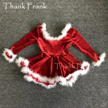 Žamet Pero Božič Latinsko Obleko Dekleta Odraslih Rdeče Dolg Rokav Ples Kostum Hvala Frank C386