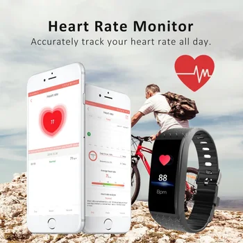 Smart Band Watch Srčni utrip, Krvni Tlak Monitor Fitnes Tracker Pametno Gledati Moški Ženske Šport Zapestnica Za iOS Android