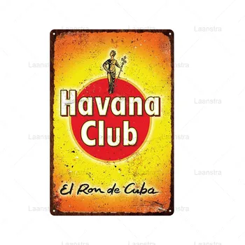 Retro Kovinski Tin Slikarstvo Wall Art Pivo Bar Havana Club Caffe Plaketo Obesek Visi Dekoracijo Zidana Suši Stenski Dekor Steno Hangin