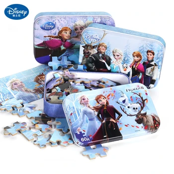 Disney Princesa Zamrznjene Avto Disney 60 Rezina Majhen Kos Puzzle Igrača Za Otroke, Lesene Sestavljanke, Uganke Z Otroci Izobraževalne Igrače Za Dojenčka