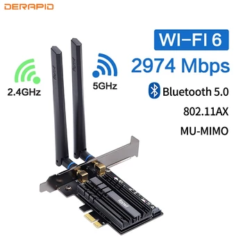 3000Mbps Wifi 6 Intel AX200 Dual Band Brezžični Wifi Adapter, 2.4 G/5Ghz 802.11 ax Bluetooth 5.0 Namizje PCIe AX200NGW Za Namizje
