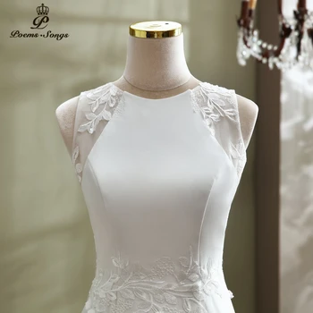 Pravo fotografijo Eleganten slog morska deklica poročno obleko zveze obleko haljo de mariee vestidos de novia sereia oblek nevesta
