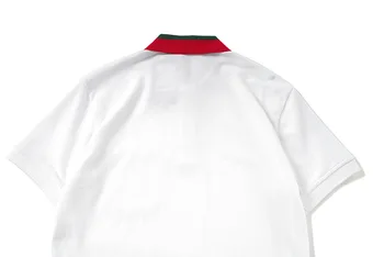 Visoka Novo Novost 2019 Vezene Zeleno Rdeče trak Ovratnik Moda Priložnostne Majice Polo Majica Skateboard Bombaž Polos Vrh Tee L25